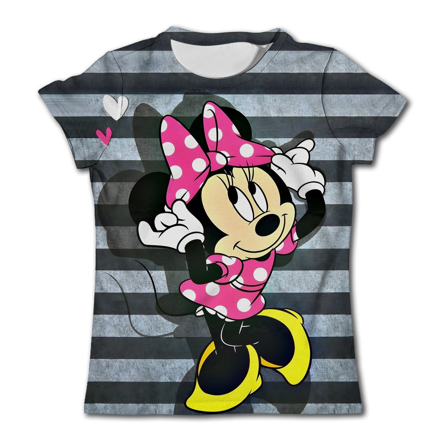 Camiseta Moda Disney Minnie Mouse Manga Curta