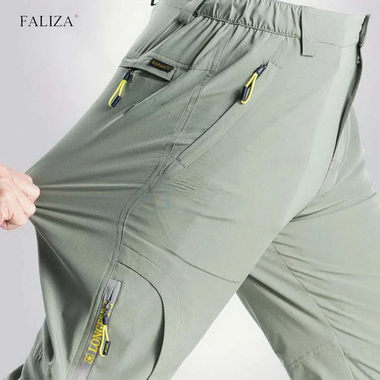 Calça Masculina Esportiva Casuais Verão Finas Elásticas Caminhadas Ar Livre