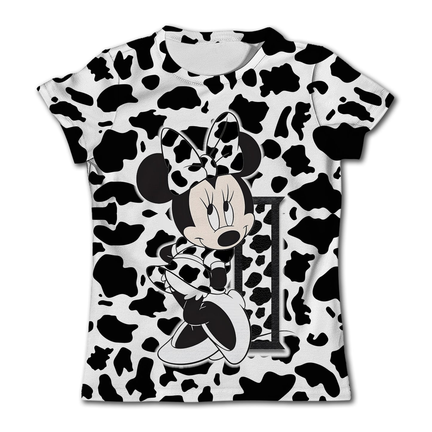 Camiseta Moda Disney Minnie Mouse Manga Curta