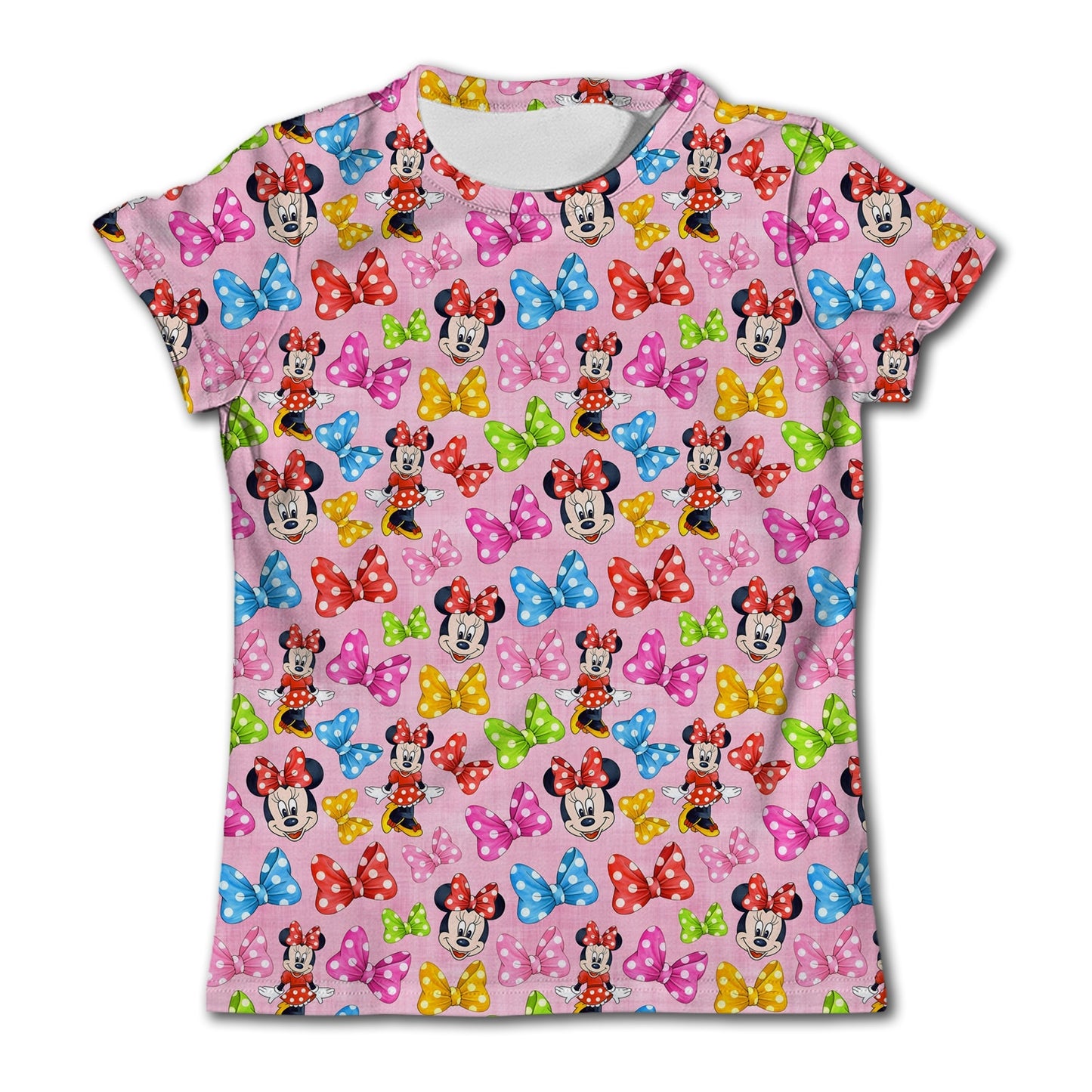 Camiseta Moda Disney Minnie Mouse Manga Curta