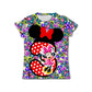 Camiseta Moda Disney Minnie Mouse Manga Curta