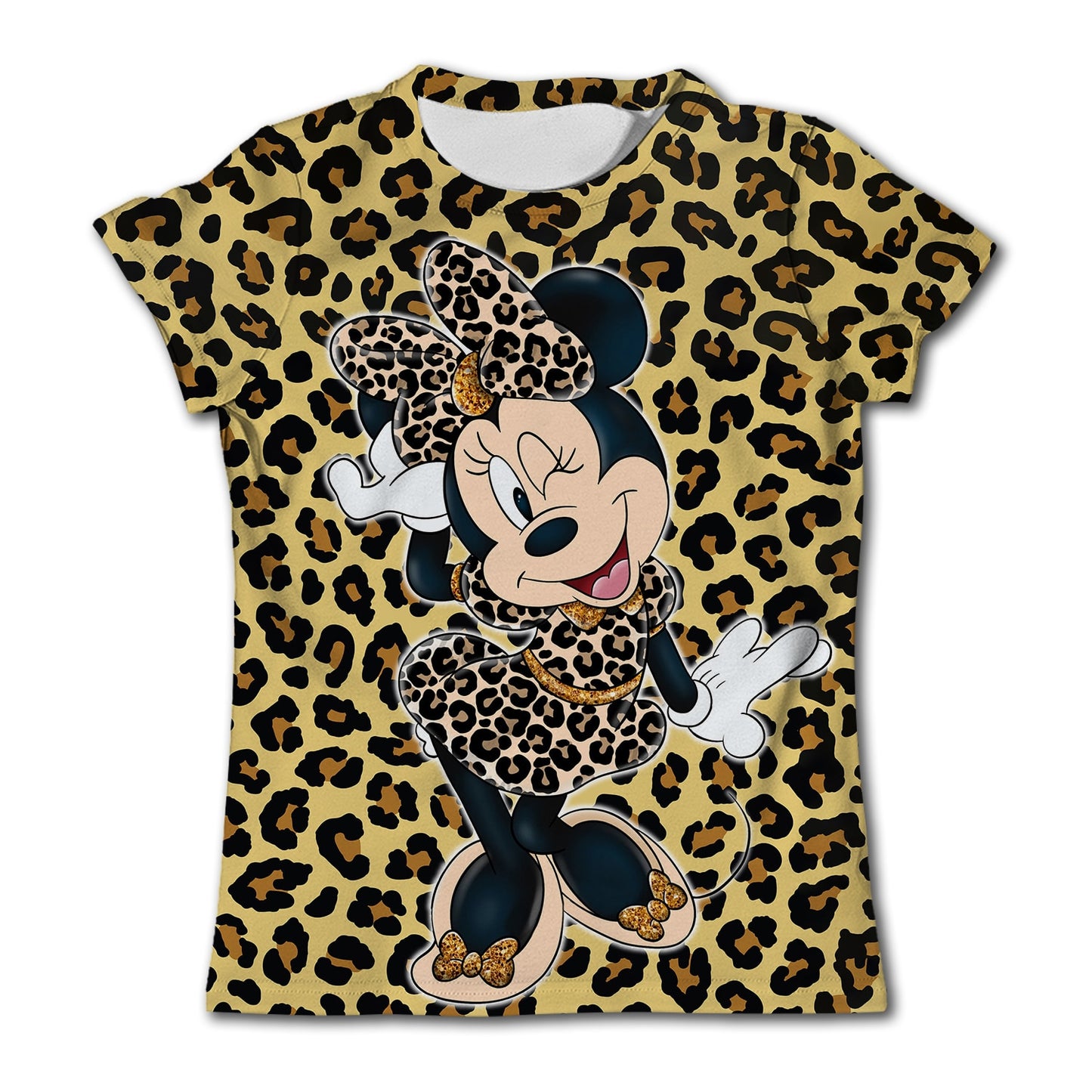 Camiseta Moda Disney Minnie Mouse Manga Curta