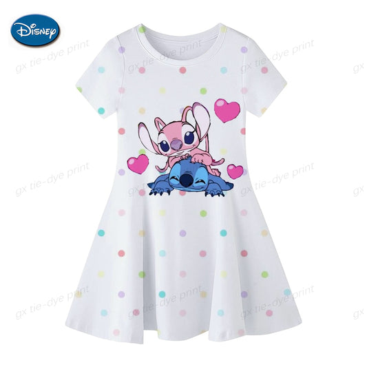 Vestido dos Desenhos Animados Disney Stitch Verão